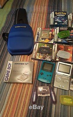 Gameboy Couleur Avancé Lot Lot Pokemon Jeux Originaux Boîtes Rares