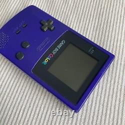 Gameboy Couleur Couleur Boîte De Raisin Système Portatif Testé Travail Boxed Voir Les Images