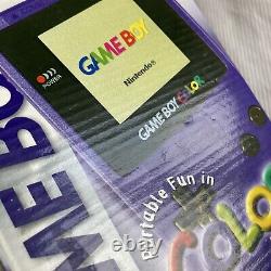 Gameboy Couleur Couleur Boîte De Raisin Système Portatif Testé Travail Boxed Voir Les Images