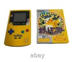 Gameboy Couleur Gbc Pokemon Pikachu Edition Nintendo Jaune Et Bleu Avec Doux