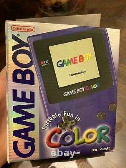 Gameboy Couleur Grape Près De La Menthe Factory Seeled One Prowner Voir Les Pics Nintendo Gbc Nib