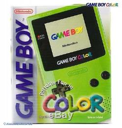 Gameboy Couleur Konsole # Neongrün / Grün / Kiwi / Lime (sehr Guter Zustand) (mit Ovp)