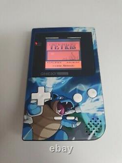 Gameboy Couleur Moted LCD Rétroéclairé Écran Multicolore Avec Boîtier Blastoise