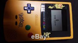 Gameboy Couleur Pikachu Bundle Testé Avec Flipper Jaune Or Jaune Et Appareil Photo