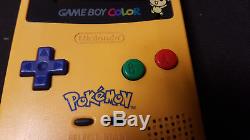 Gameboy Couleur Pikachu Bundle Testé Avec Flipper Jaune Or Jaune Et Appareil Photo