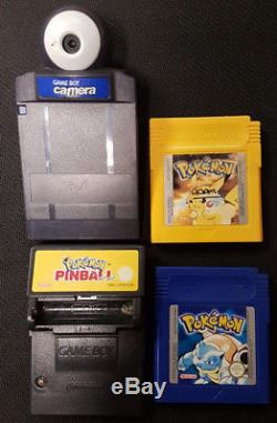 Gameboy Couleur Pikachu Bundle Testé Avec Flipper Jaune Or Jaune Et Appareil Photo