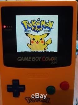 Gameboy Couleur Pokemon Pikachu 101 Écran Rétro-éclairé Gbc101