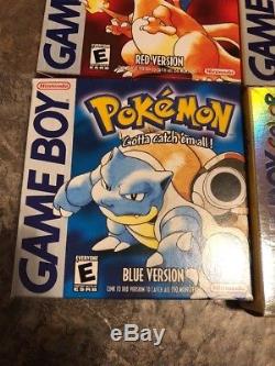 Gameboy Couleur Pokemon Rouge Bleu Jaune Argent + Plus Lot Rare Dans Boîtes Faire Une Offre