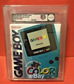 Gameboy Game Boy Color System Console Teal Marque Nouveau Nes Vga Graded 85 Mint