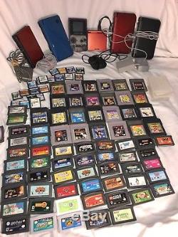 Gameboy Lot Advance / Sp / Couleur / Dsl / 2ds XL Avec 93 Jeux Lot Jeux D'enfants Testés