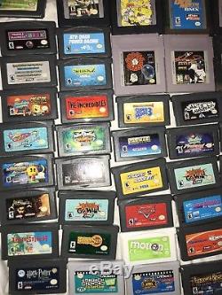 Gameboy Lot Advance / Sp / Couleur / Dsl / 2ds XL Avec 93 Jeux Lot Jeux D'enfants Testés