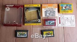 Gameboy Micro Famicom Couleur Boxed Console +3 Jeux De Mario Ensemble Nintendo Tested Cib