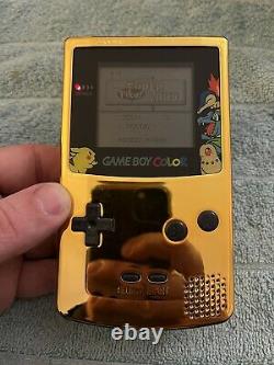 Gold Chrome Pokémon Nintendo Gameboy Couleur Gbc Cartouche Remise À Neuf Anime