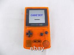 Grade A Nintendo Gameboy Jeu Garçon Couleur Translucide Orange / Écran Ips Blanc