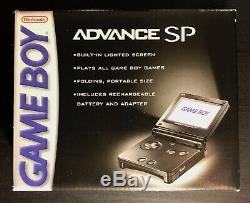 Impeccable Nintendo Game Boy Advance Sp Console Portable Onyx Noir