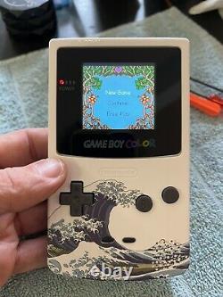 Ips Backlit Gameboy Couleur Nintendo Great Wave Japon Tsunami Gbc Hokusai