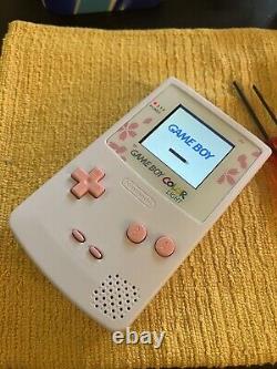 Ips Backlit Sakura Pink Nintendo Gameboy Couleur Gbc Cartouche Nes Japon