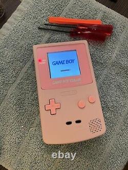 Ips Backlit Sakura Pink Nintendo Gameboy Couleur Gbc Cartouche Nes Rénovée