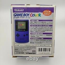 Jeu Boy Couleur Console Portable Purple Boxed Testé + Jeu Castlevania Japon