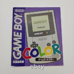 Jeu Boy Couleur Console Portable Purple Boxed Testé + Jeu Castlevania Japon