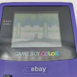 Jeu Boy Couleur Console Portable Purple Boxed Testé + Jeu Castlevania Japon