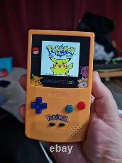 Jeu CUSTOM Pokémon Gameboy Colour IPS Rétroéclairage + Ampli Audio + Jeu Pokémon + BOÎTE