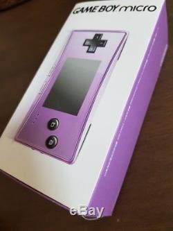 Jeu De Console / Console Couleur Nintendo Gameboy Micro Violet, Manuel, En Boîte Japan Utilisé
