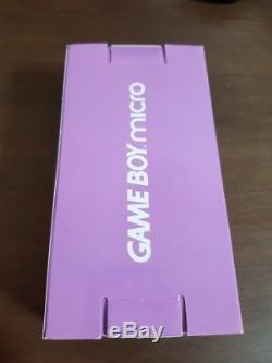 Jeu De Console / Console Couleur Nintendo Gameboy Micro Violet, Manuel, En Boîte Japan Utilisé