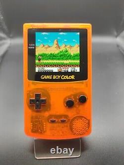 Jeu Garçon Couleur Ips Console LCD Cas Orange Clair Laminé Funnyplayingq5 Écran