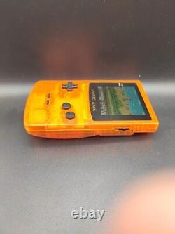 Jeu Garçon Couleur Ips Console LCD Cas Orange Clair Laminé Funnyplayingq5 Écran