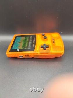 Jeu Garçon Couleur Ips Console LCD Cas Orange Clair Laminé Funnyplayingq5 Écran