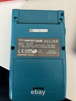 Jeu Nintendo Boy Color Handheld Système Teal + 3 Jeux