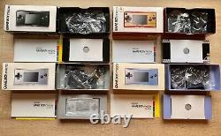Jeu Nintendo Boy Micro Console Famicom, Bleu, Argent & Noir 4 Ensemble De Couleurs
