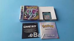 Jeu Nintendo Game Boy Game Version Couleur Pokemon Cristal Complet