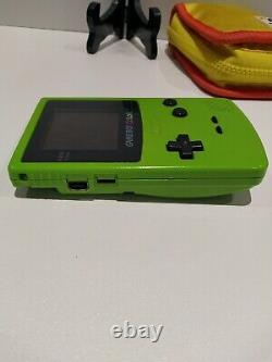 Jeu Nintendo Garçon Couleur Lime Vert Système Handheld + Jeux + Cas Rétro