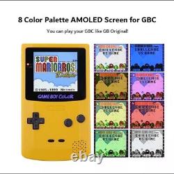 Jeu personnalisé GAMEBOY Couleur / Écran tactile OLED / Batterie rechargeable USB-C / Thème DMG