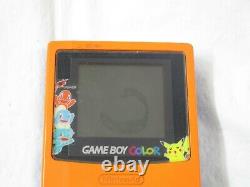 L957 Nintendo Gameboy Console Couleur Pokemon Center Orange X Blue Gbc Rare