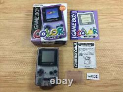 La4652 Gameboy Color Clear Purple Boxed Game Boy Console Japon