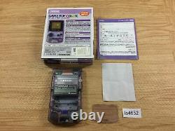 La4652 Gameboy Color Clear Purple Boxed Game Boy Console Japon