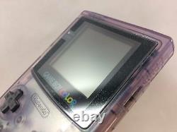 La4652 Gameboy Color Clear Purple Boxed Game Boy Console Japon