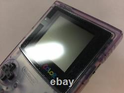 La4652 Gameboy Color Clear Purple Boxed Game Boy Console Japon