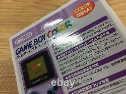 La4652 Gameboy Color Clear Purple Boxed Game Boy Console Japon