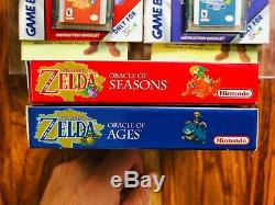 Légende De Zelda Oracle Seasons + Ages Gameboy Color Nintendo 1ère Feuille Imprimée Menthe