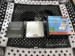 Limité! Game Boy Advance Sp Nintendo Color Avec Adaptateur D'instructions De Cartouche