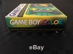 Limited Edition Nintendo Gameboy Color Ozzie Or Et Vert Neotones Complet