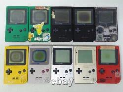 Lot 10 Nintendo Gameboy Pocket Gbp Console Couleur Aléatoire Junk Japonais Pour Pièces