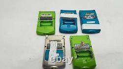 Lot De 5 Nintendo Game Boy Couleur Cgb-001 Console Pour Pièces Ou Réparation