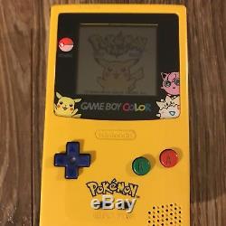 Lot De Nintendo Game Boy Couleur Pokemon Red Pickachu Bleu Or Cib Testé Travail