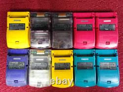 Lot de 10 consoles GameBoy Color GBC Nintendo japonaises vintage aléatoires, en mauvais état