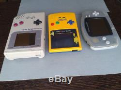 Lote Nintendo Game Boy Clasica + Avance + Couleur Ed. Pokemon Pantallas Nuevas